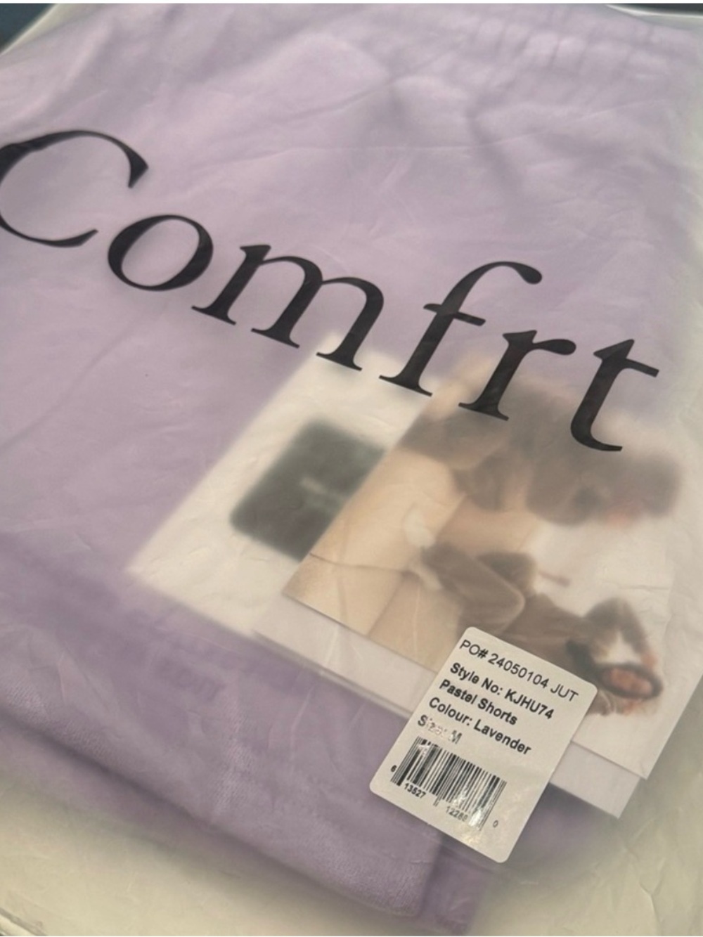 Comfrt Collection Womens Pastel Edit Cozy Shorts Lavender Purple Size Med NEW - Picture 6 of 7